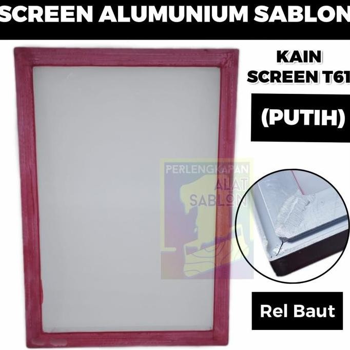 

ready stock !!! FRAME BINGKAI SCREEN SABLON ALUMUNIUM UD 40X60 KAIN T61 PROFIL REL