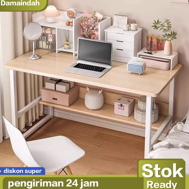Meja Belajar Kayu Set Kursi / Meja Belajar Minimalis / Meja Kerja / Meja Komputer Minimalis / Meja L