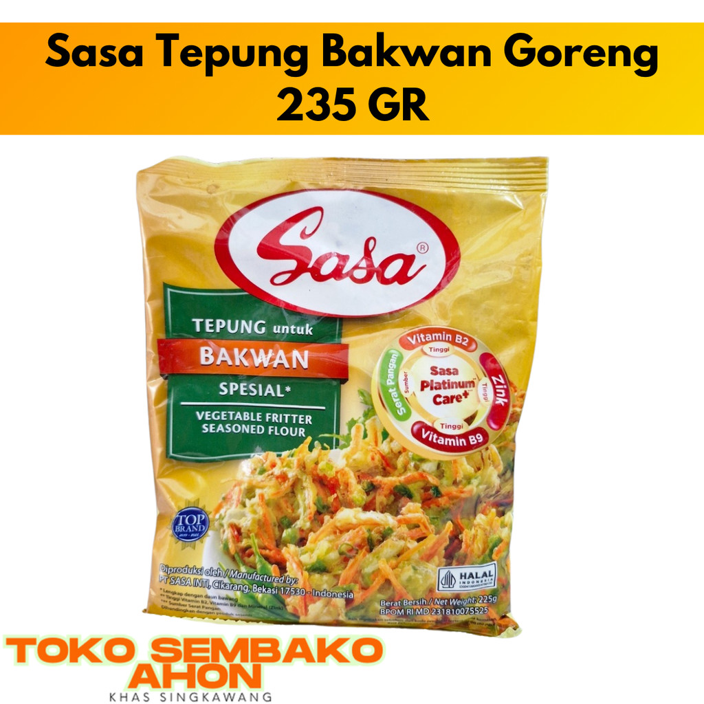 

Sasa Tepung Bakwan Goreng Spesial 235 gr / Tepung Bakwan Sasa / Tepung Bakwan Crispy / Sasa Bakwan Spesial