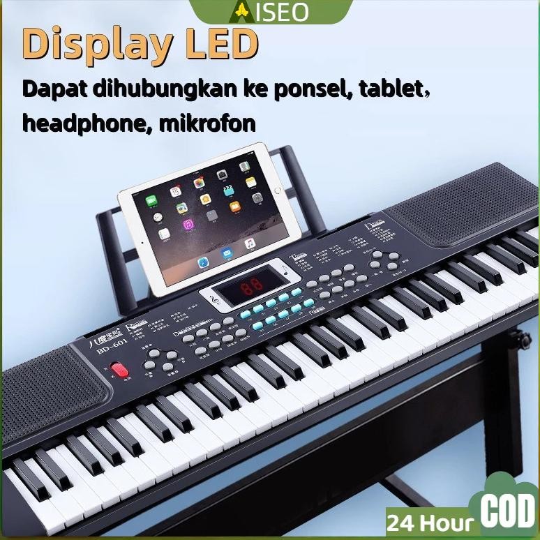 Harga minimumPiano 61keys Piano Elektronik Pemula Piano Mainan Anak-Anak Smart Piano/Piano Elektroni