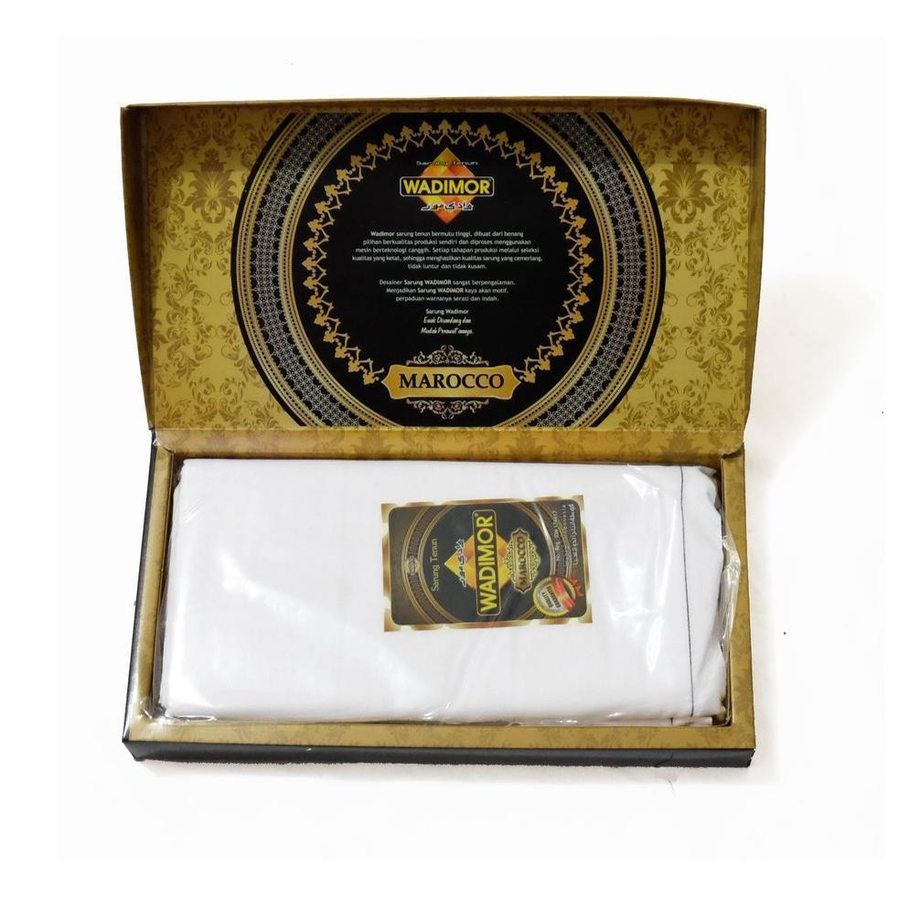 Update Sarung WADIMOR Aneka Motif - Padang Horizon Horison Hitam Putih Polos - Tenun Songket Sholat 