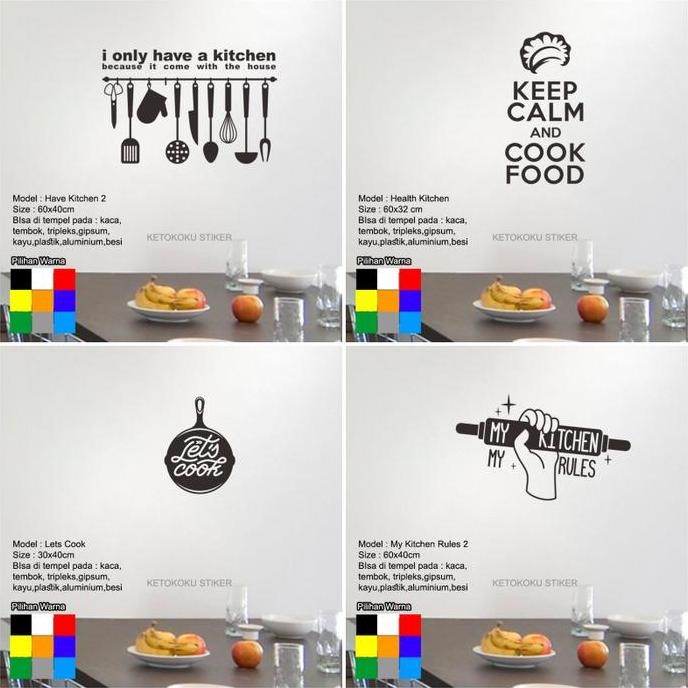 Cutting Sticker Dekorasi Dapur Untuk Dinding Kaca Panel Kitchen Set Bahan Plastik Vinyl Oracal