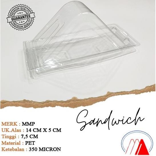 Mika Sandwich Segitiga Isi 50 / Mika Sandwich Segitiga Tebal / Mika Kue Tart / Tempat Kue Sandwich S
