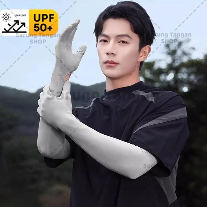 Manset Lengan Panjang Sarung Tangan Anti Uv Sarung Tangan Pria Sarung Tangan Motor Blokir Sinar Uv