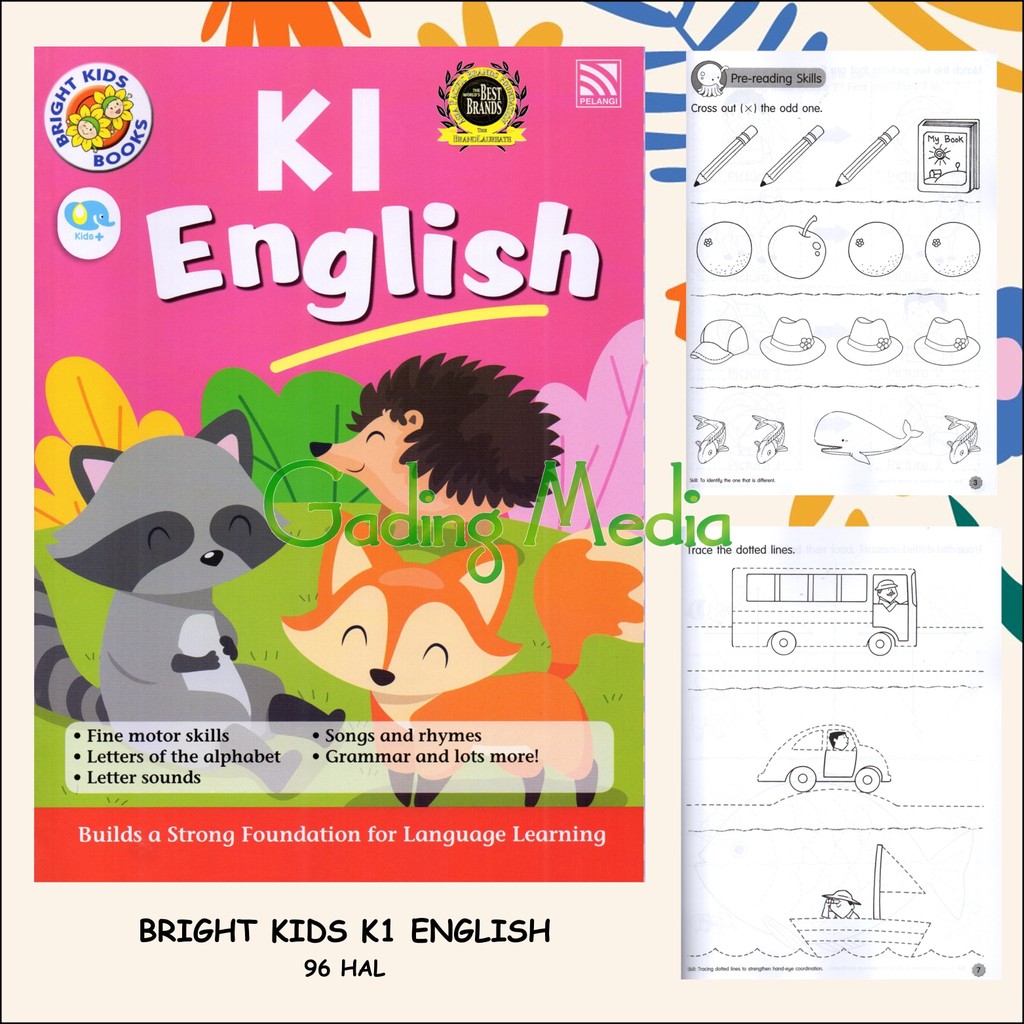 

BRIGHT KIDS BOOKS - KINDERGARTEN 1-2 ENGLISH-MATHS-PHONICS-IQ-HUAWEN