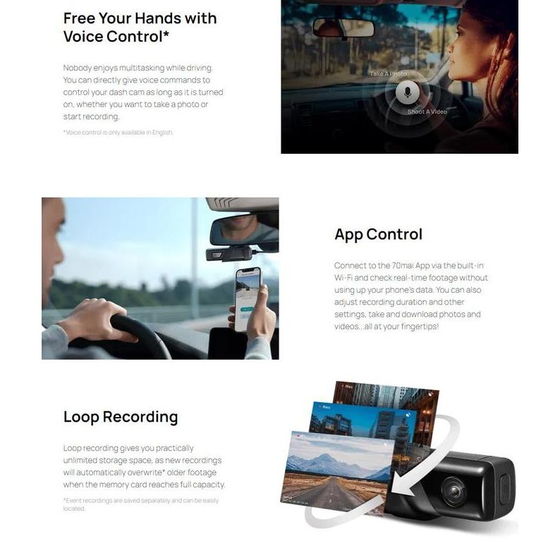 70 Mai 70mai M500 1944P GPS Built-in 64G DVR Dashcam