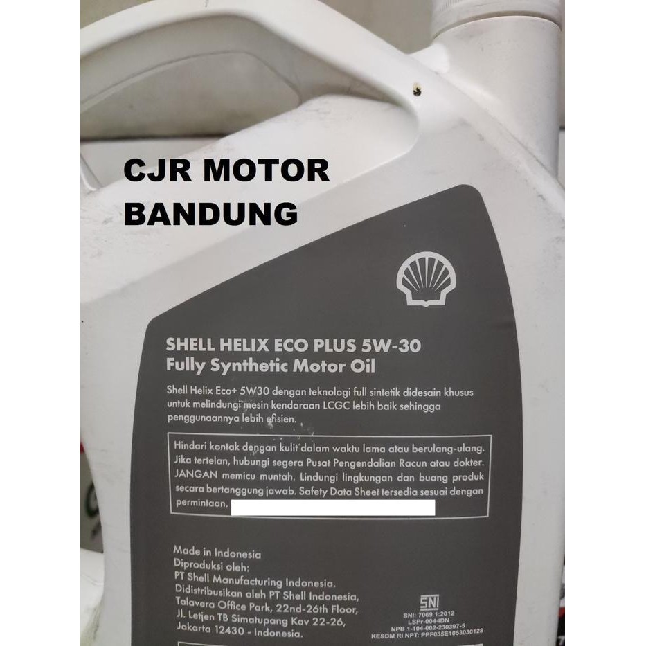 Paket Ganti Oli Shell Helix Eco 5W 30 Oli Mobil Ayla Agya Calya Sigra