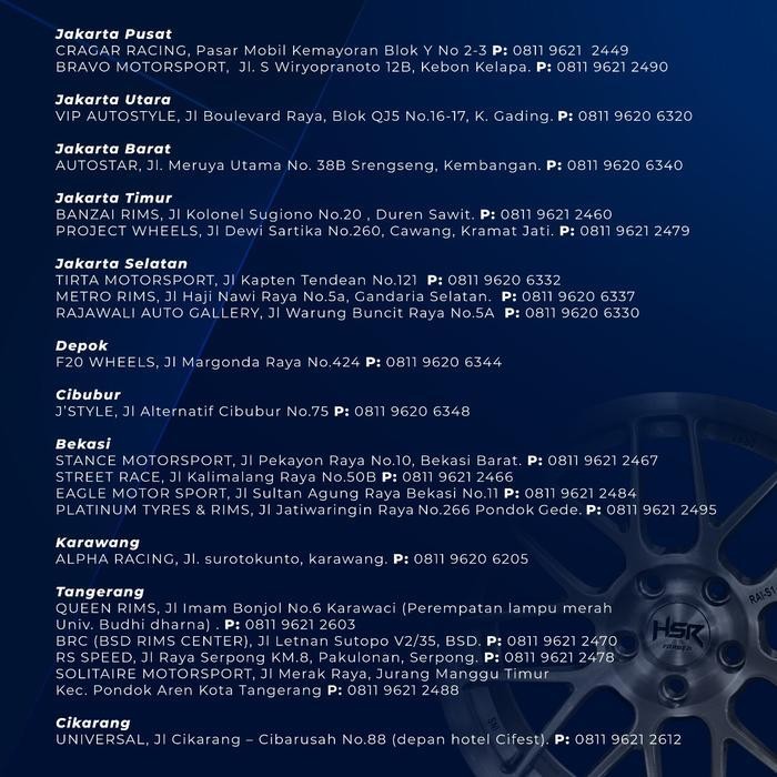 Velg Mobil Mazda Ring 16 Hsr Hiroshima R16X7 Et38 Smb