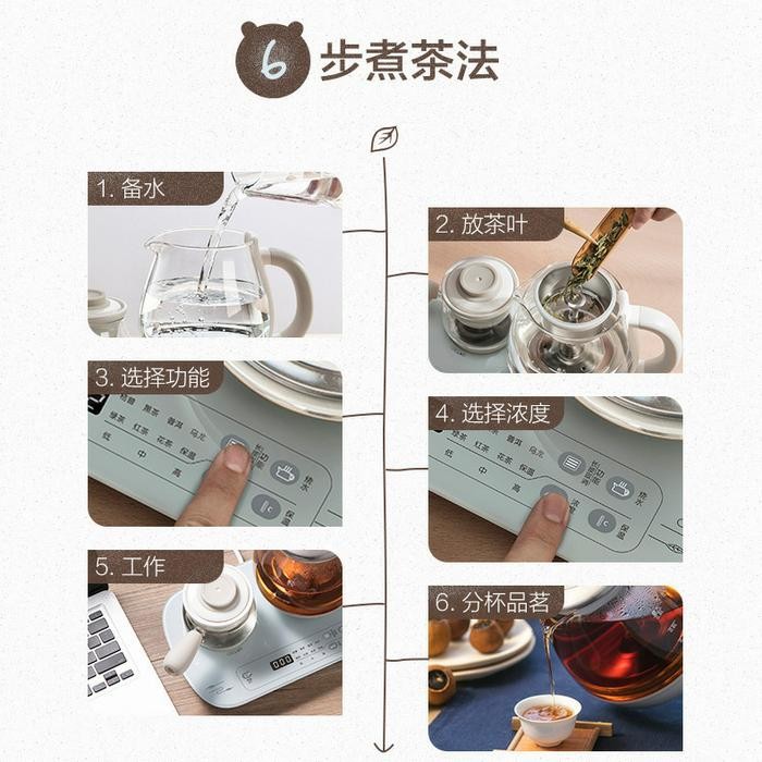 Bear Electric Tea Pot Tea Maker Kettle Listrik