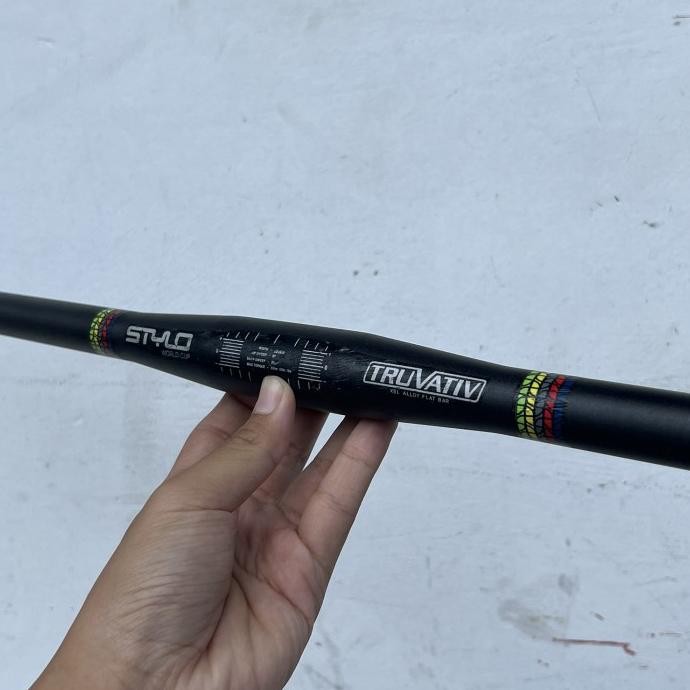Part Sepeda Stang Handlebar Mtb Alloy Flat Truvativ Stylo World Cup 620Mm Sweep 5