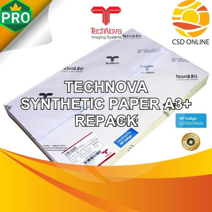 

Promo TECHNOVA LMO 200 Micron Kertas Synthetic A3+ Digital Print Waterproof - Repack 50 COD