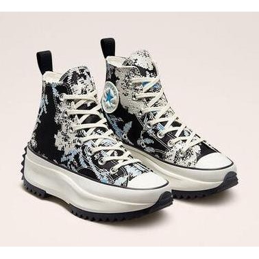 Sepatu Converse Run Star Hike Hi Floral Fusion University Blue/Black (Best Quality)