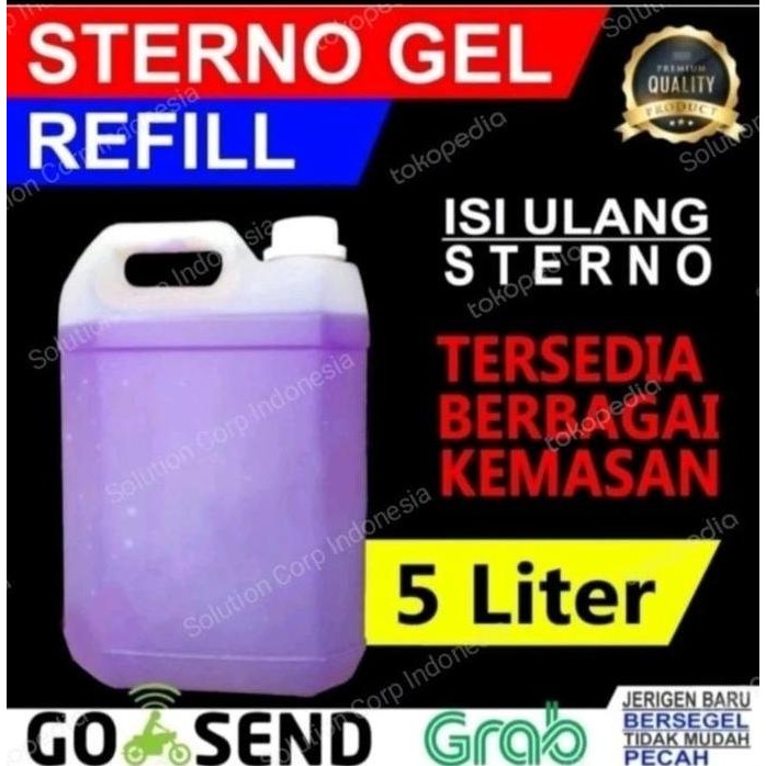 NEW Refill Sterno Gel 5L Isi Ulang Spirtus Gel Jelly Kompor 5L
