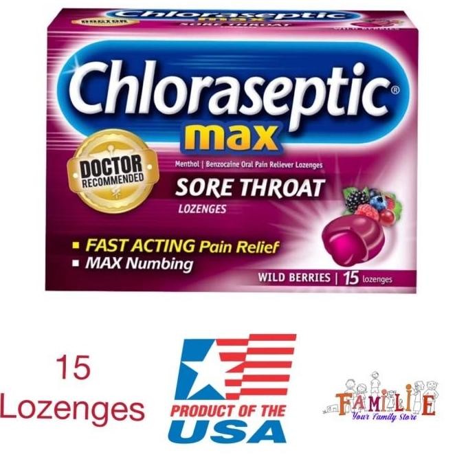 

TERMURAH - Chloraseptic - Sore Throat Lozenges - USA Origin