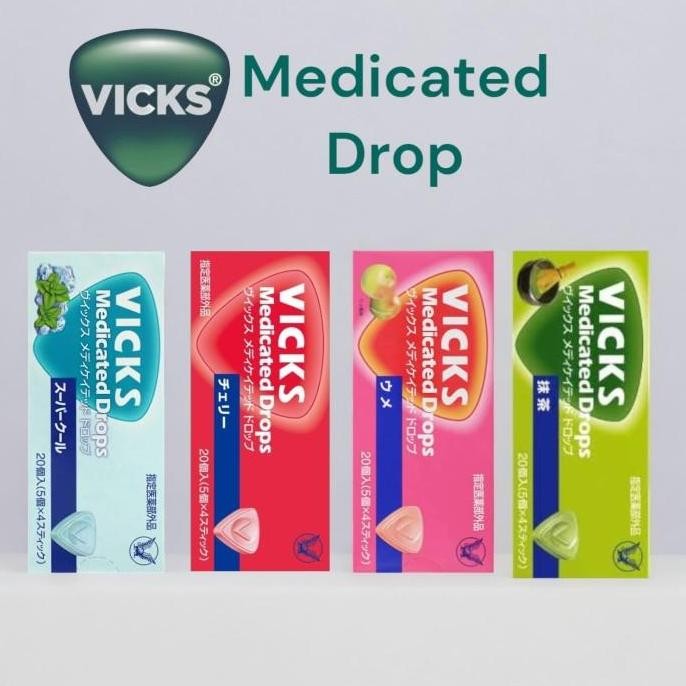 

TERLARIS - Taisho Vicks Drops Medicated / Permen Tenggorokan / Throat Candy JAPAN