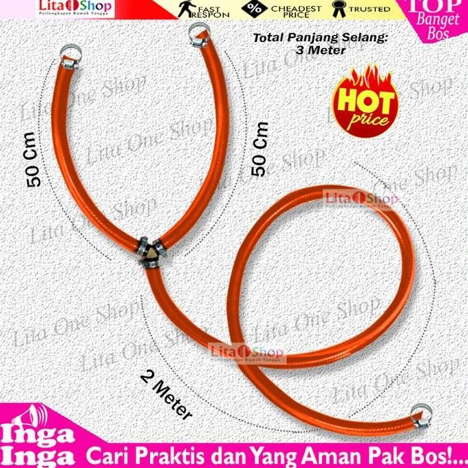 Diskon Pararel Selang Gas 2 Kompor/Selang Gas Pararel Cabang 2 - Selang Pararel