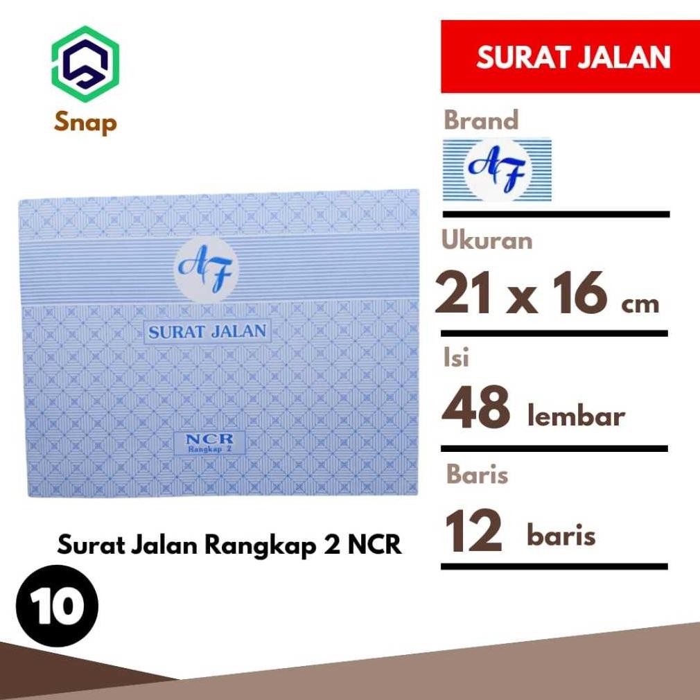 

Surat Jalan Rangkap 2 AF 2 Ply 48 Lembar - 10 Buku DiM