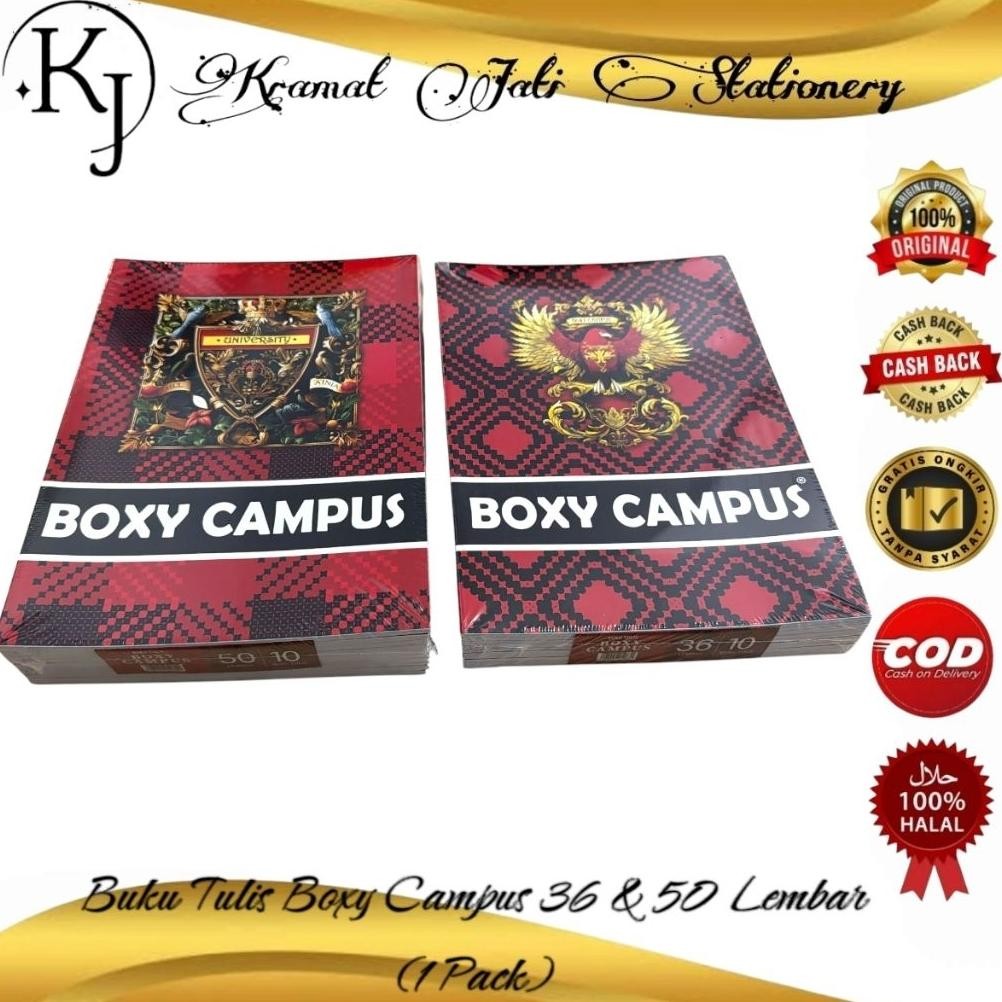 

Buku Tulis Bio/Boxy Campus 50 Lembar Isi 10 Buku UK. P 25 X L 18 (1 Pack) DiM