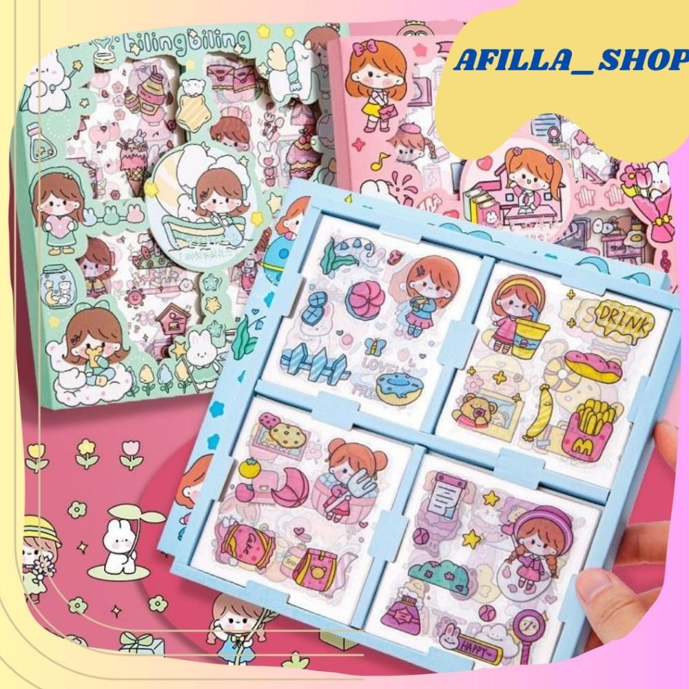 

100 Lembar- Sticker anak perempuan 100 lembar stiker anak lucu stiker waterproof sticker DIY DiM