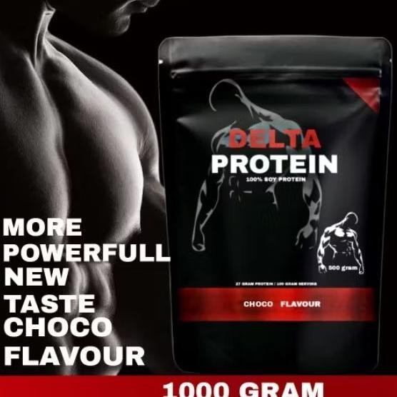 DELTA PROTEIN COKLAT 1 KG  CHOCO FLAVOUR WHEY PROTEIN PROTEIN NABATI KEDELAI ROASTING MURNI DiM
