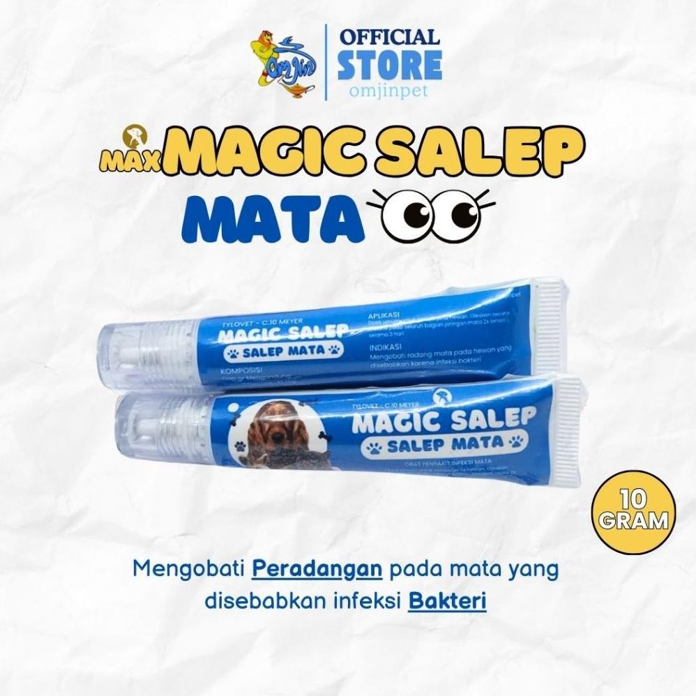 MAXMAGIC SALEP MATA | OBAT MATA HEWAN KUCING, ANJING, KELINCI, DLL | MENGOBATI MATA BENGKAK, BELEKAN