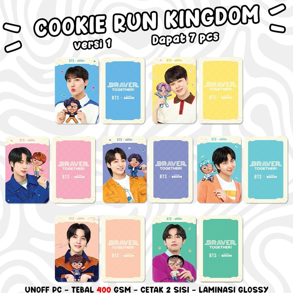 (DAPAT 7 PCS) Photocard BTS Cookie Run Kingdom Unofficial PC KPOP Army