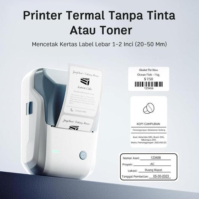 

Niimbot B1 Printer Stiker Label Harga, Alat Pembuat Harga Dan Tanggal Untuk Barang Toko. New Stok