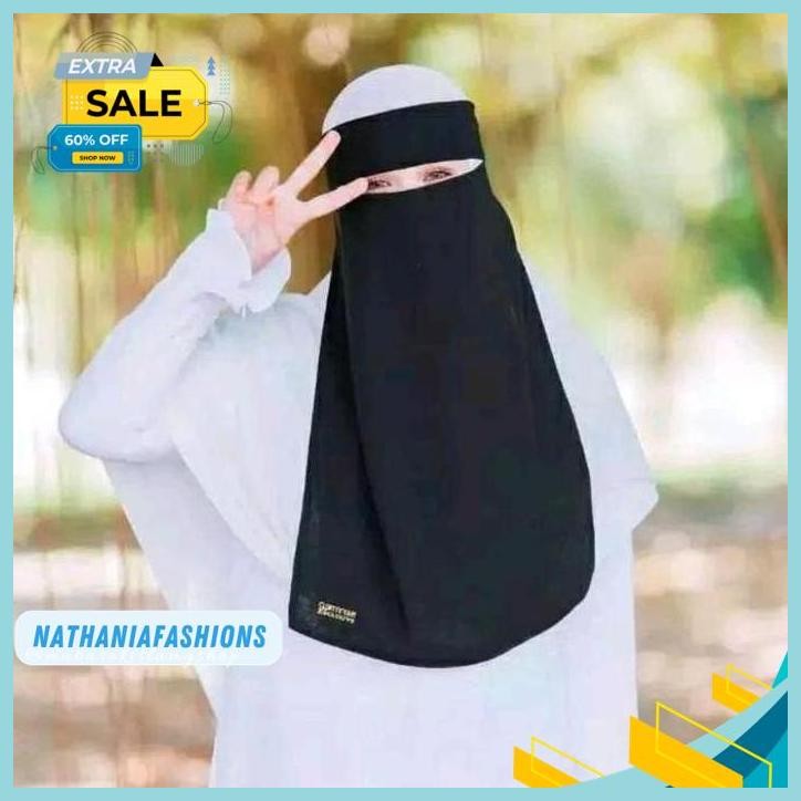CADAR NIQAB BANDANA POLOS 29 WARNA LENGKAP CERUTY BABYDOLL HITAM NYAMAN PANJANG MUSLIM SILKY CADAR S