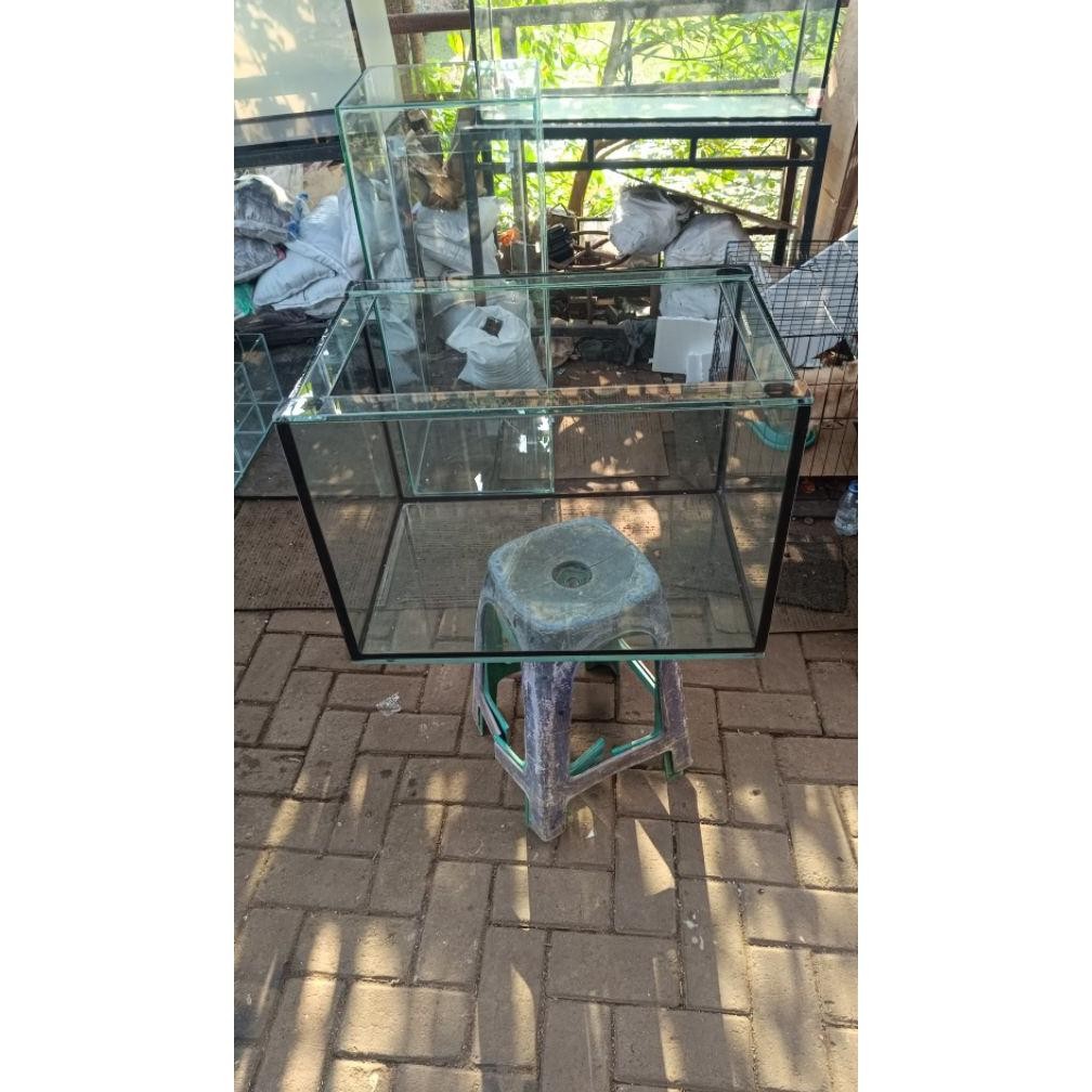 NEW AQUARIUM KACA UKURAN 60x30x35lem hitam [terbaik][terlaris]