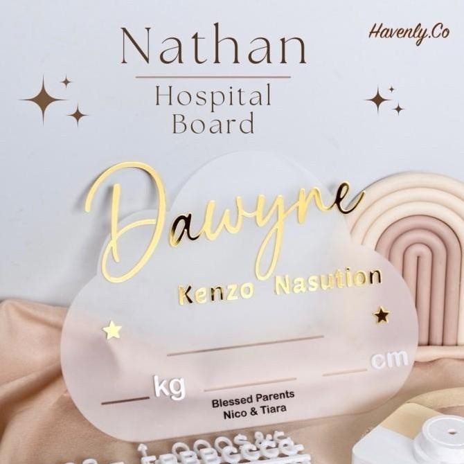 NATHAN Hospital Board | Papan Nama Bayi | Papan Nama Akrilik