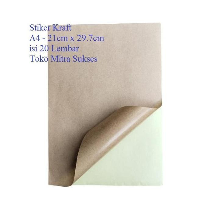 

new !!! 20 Lembar Stiker Kraft Samson A4