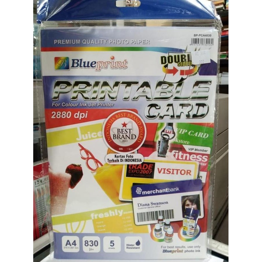 

new !!! Printable Card A4 Blueprint Kertas PVC