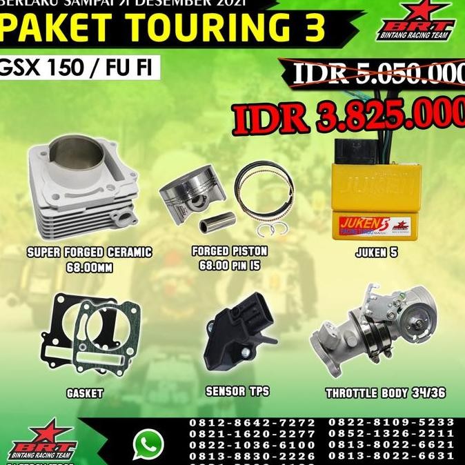 ready PAKET TOURING 3 GSX 150 / FU FI BRT