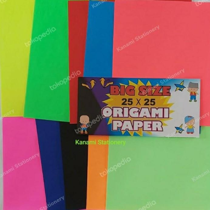 

new !!! Kertas Origami Paper Big Size 25x25cm Satu Sisi Warna 50 Sheet ASTURO.