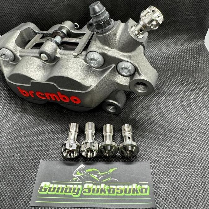Baut Titanium Banjo Kaliper Brembo Ninja R SS RR OLD New RR Original murah
