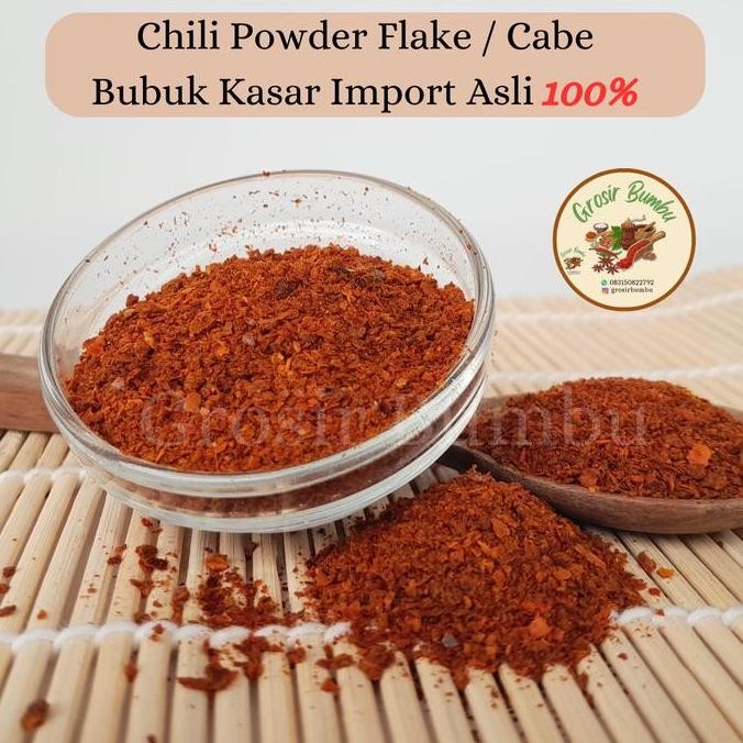 

READY Pure Chili Powder Flake - 1kg Cabe Bubuk Kasar Asli 100