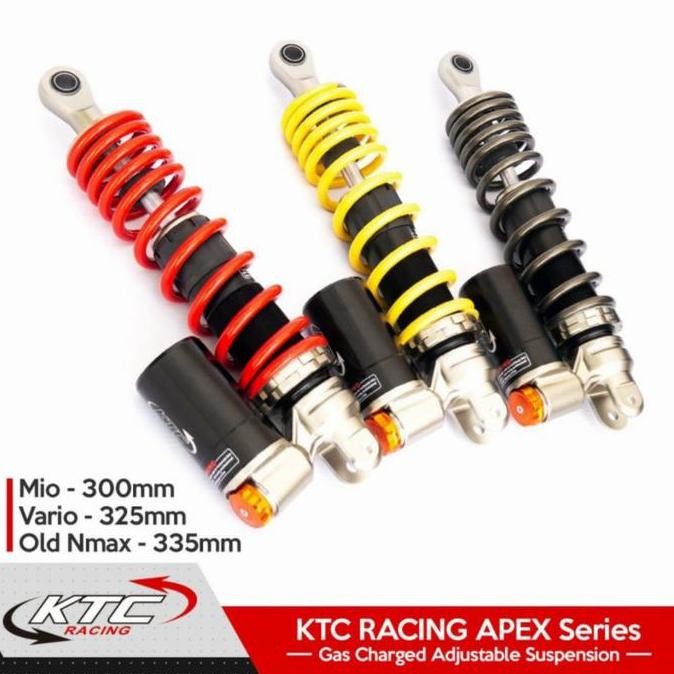 new shock ktc racing tabung bawah apex 300mm mio sporty/ mio soul/ mio j murah