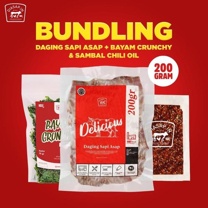

SEI SAPI Frozen DIASAPIN 200gr + 1 Bayam Crunchy + 1 Sambal 50gr