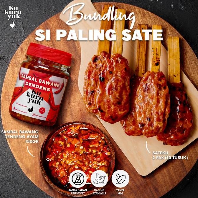 

Si Paling Sate Kukuruyuk - Paket Bundling Sateku 2 Pax + 150gr Sambal
