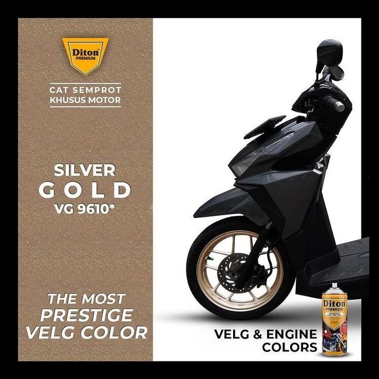 BEST DEAL DITON PREMIUM VG 9610 SILVER GOLD EMAS METALIK METALIC GOLD 9610 CAT SEMPROT DITON PREMIUM