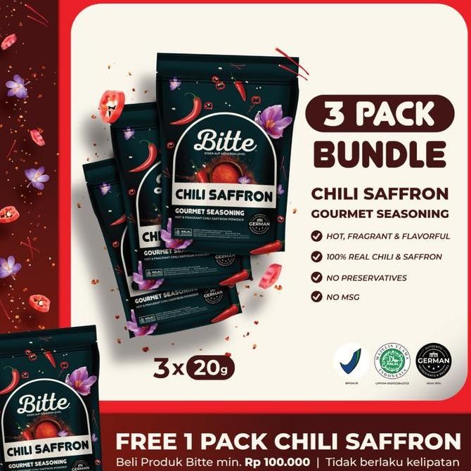 

BUNDLE 3 Chili Saffron Seasoning Sambal Tabur Cabai Saffron - Bitte