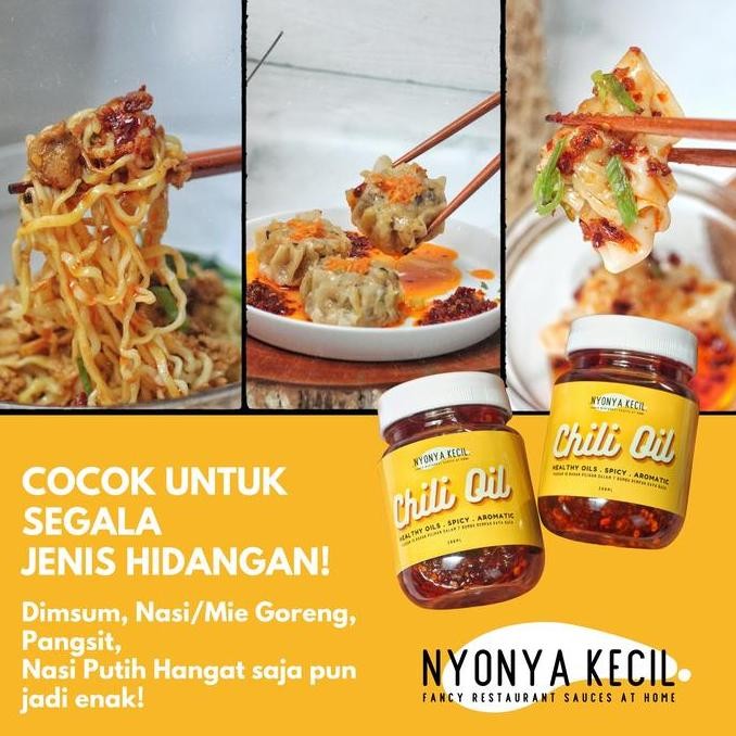 

Chili Oil Minyak Cabe Cabai Halal Mie Yamin Dimsum Frozen Nyonya Kecil