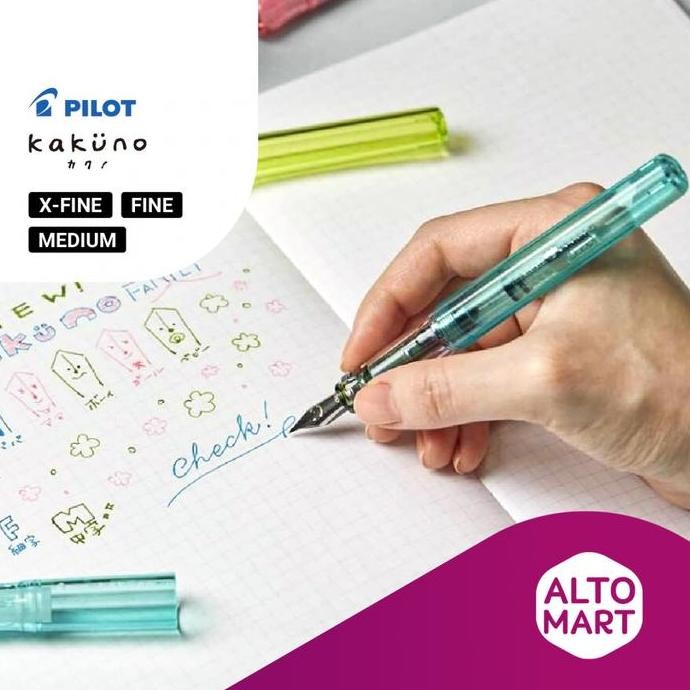 BEBAS ONGKIR - Pilot Kakuno Fountain Pen M F EF (Medium Extra Fine) 0.3 0.5 0.7 mm