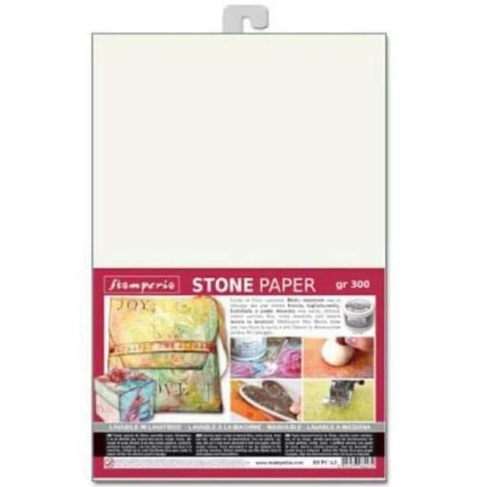 

new !!! Stamperia Stone Paper - Washable - Size A3 To Hand - 300 Gr