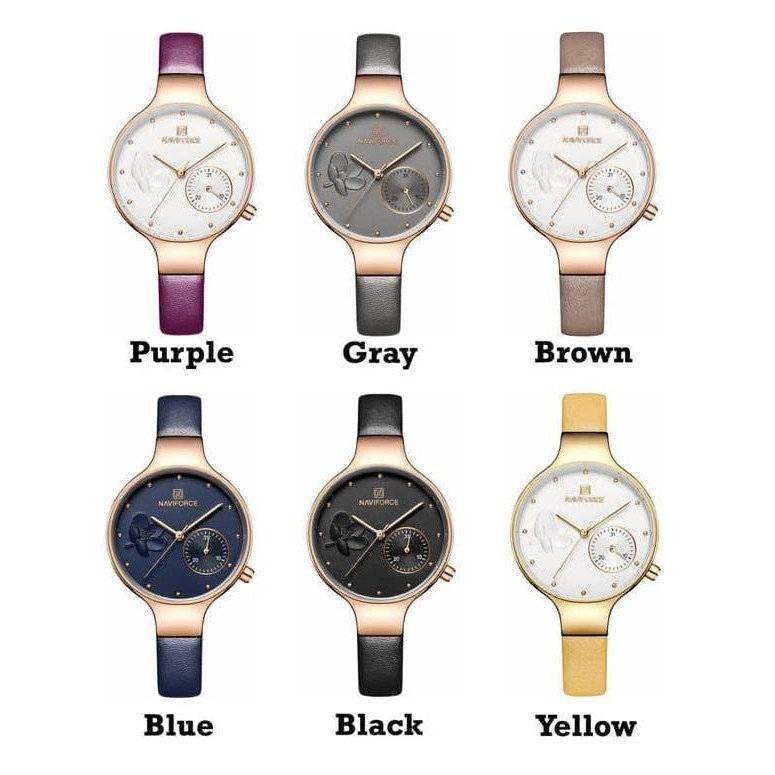Naviforce Tali Kulit Tanggal - Jam Tangan Wanita - 5001 - Original
