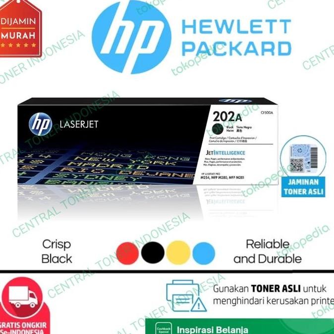 Hp Toner Laserjet 202A Original Cartridge Varian Cf500A Cf501A Cf502A Cf503A Kualitas Terjamin Harga