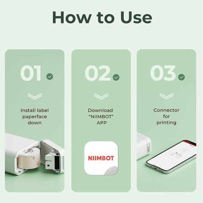 

Niimbot D101 Printer Label Bluetooth Tanpa Tinta, Kertas Cetak Isi Ulang Lebar 10-25Mm New Stok