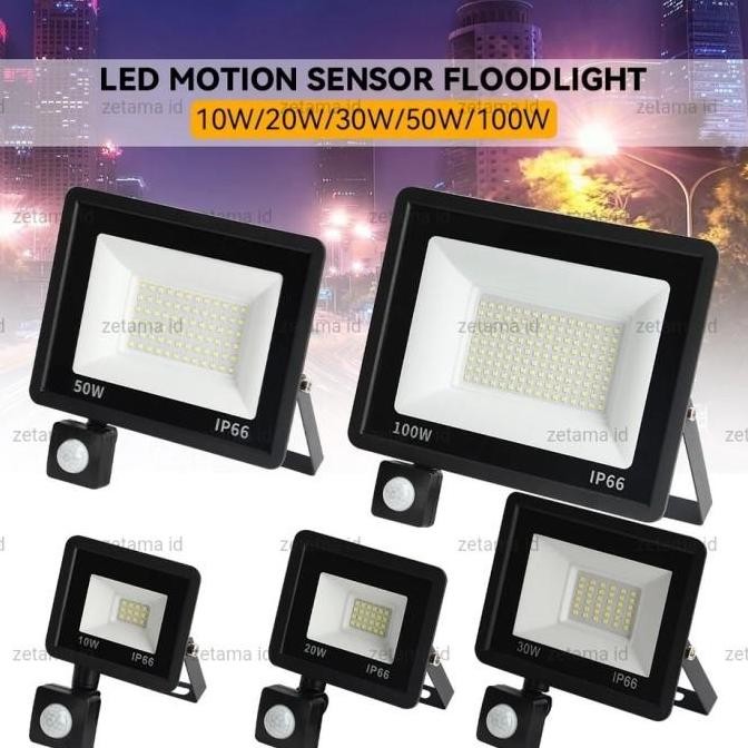 baru lampu sorot led outdoor sensor gerak & cahaya 220v ac floodlight
