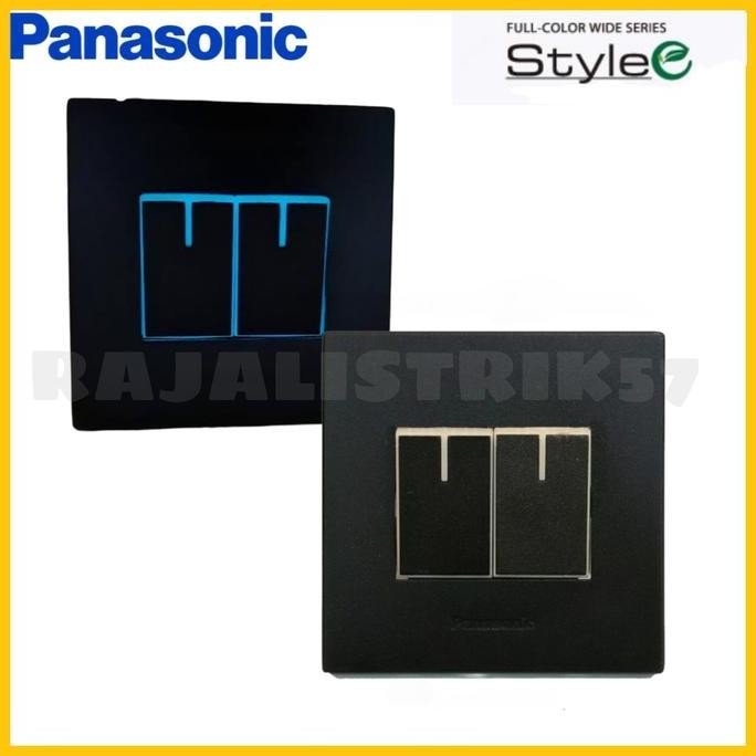 tersedia saklar seri ganda panasonic hitam stylee seri hotel