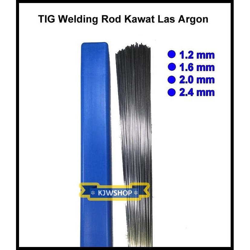 BEST DEAL KAWAT LAS TIG ARGON STAINLESS STEEL PANJANG 1 METER WELDING ROD DIAMETER 1.2 MM 1.6 MM 2 M